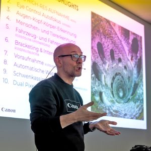 Der erfahrene Canon Academy Trainer, Diplom Fotoingenieur und Fotograf teilte sein technisches Know-how...