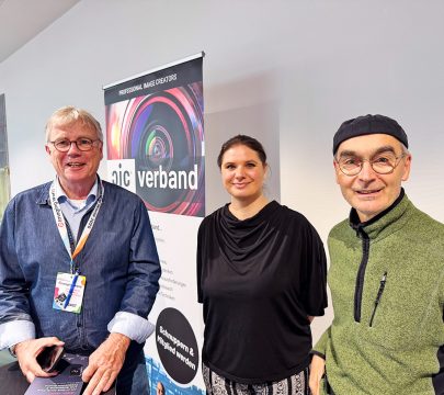 Der PIC bei der Imaging World. Von links: Roman Graggo, Jennifer Wolf, Dirk Hanus