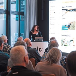 Maya zeigte uns typische Workflows, gab uns neben vielen Tipps & Tricks einen Ausblick auf die Zukunft der Plattform...